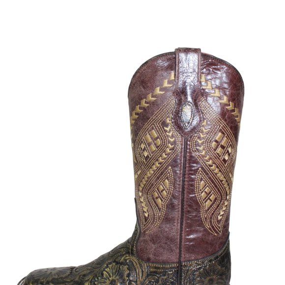 Ferrini Cleopatra Gold Square Toe Cowgirl Boots Women's 9.5 B NEW! - Picture 14 of 16